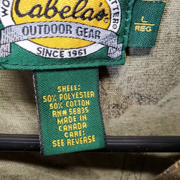 Vintage Cabelas Realtree Camo Zip Front Bomber Jacket Made In Canada Size Large. - Picture 5 of 9